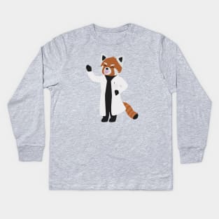 Mad Scientist Red Panda 変わり者 Hououin Kyouma - Okabe Steins Gate Kids Long Sleeve T-Shirt